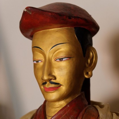 A kolostor jótevőjének szobra - Ladakh